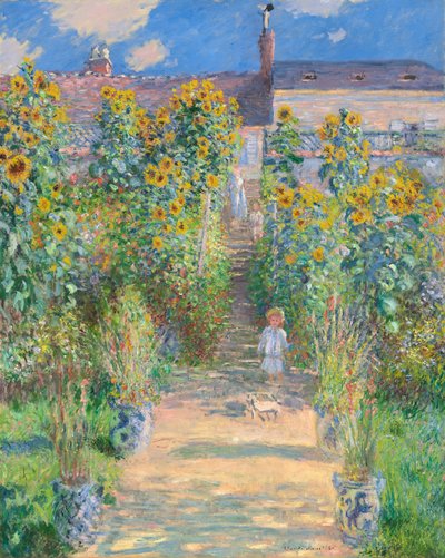 El jardín del artista en Vétheuil, 1880 de Claude Monet